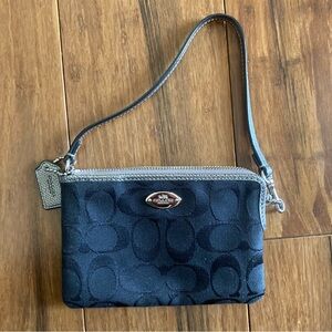 Coach Clutch Signature Logo